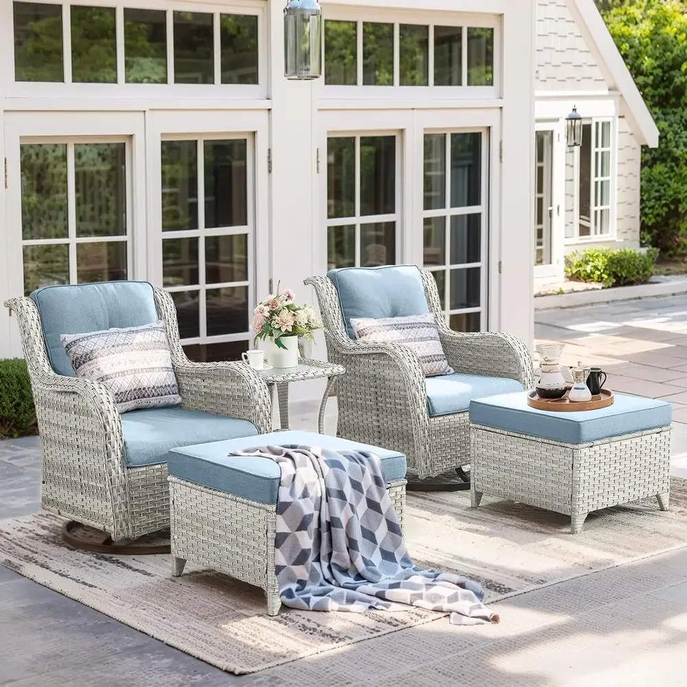 Outdoor Furniture Grey - Conjunto de 5 Peças de Móveis