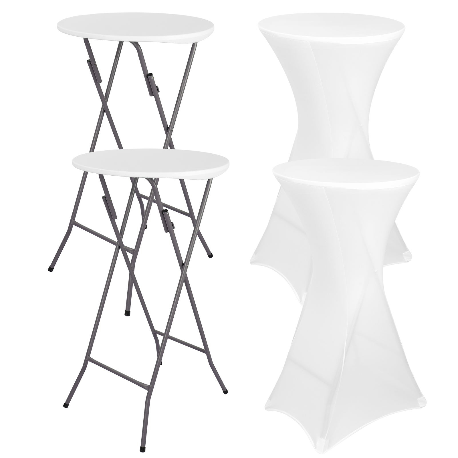 Outdoor Furniture Legs - Conjunto de 2 Mesas Altas de