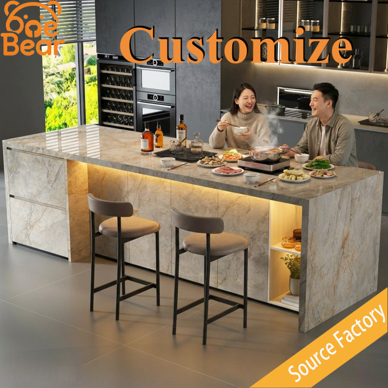 Outdoor Furniture Kitchener - Bancada de Ilha Quadrada em Mármore