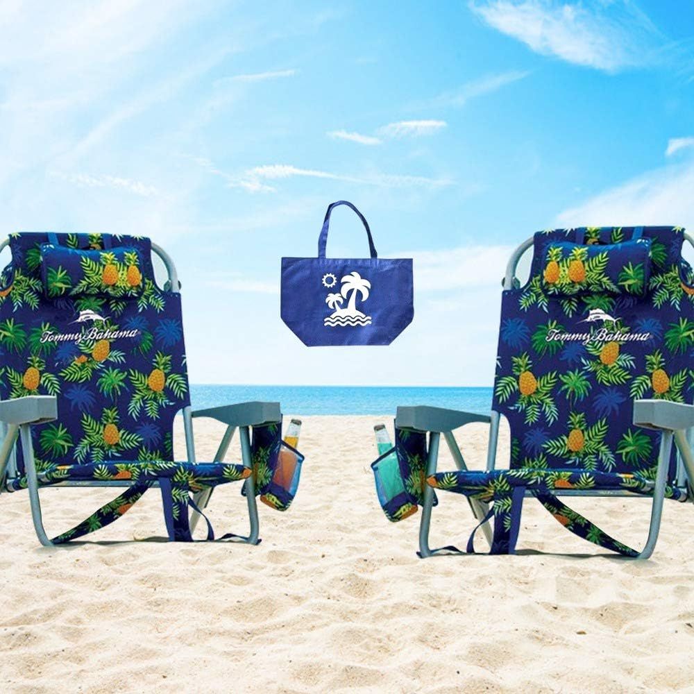 Outdoor Furniture Green - 2 Cadeiras de Praia com Mochila/