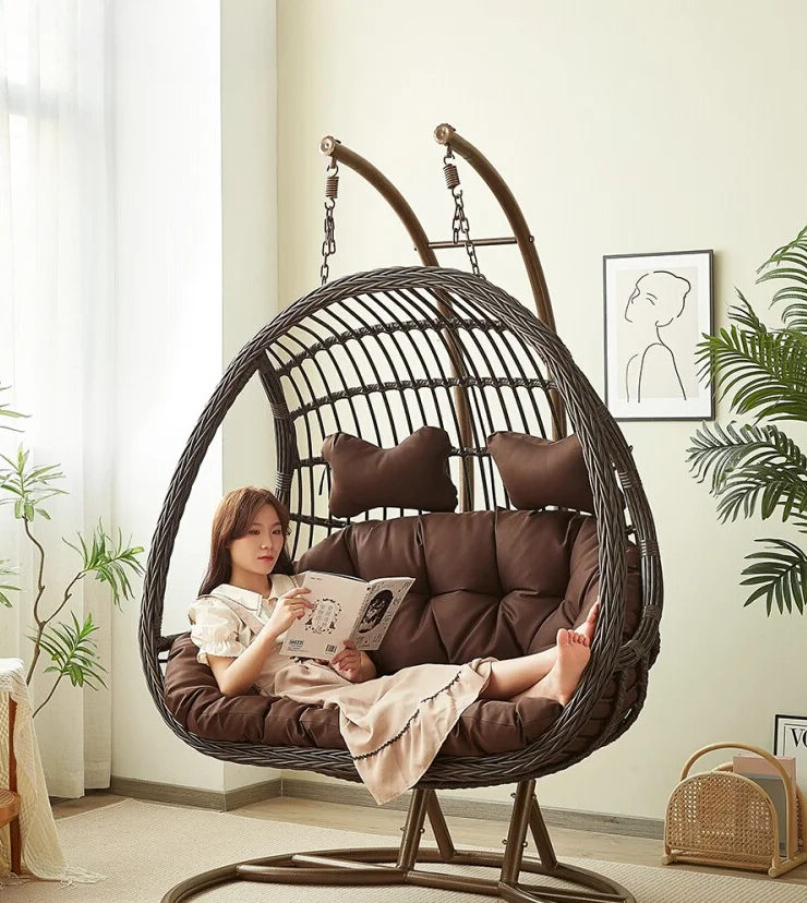 Outdoor Furniture Rocking Chair - Cadeira Suspensa de Rattan, Balanço para
