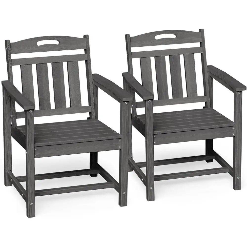 Outdoor Furniture Grey - Conjunto de 2 Cadeiras de Jantar