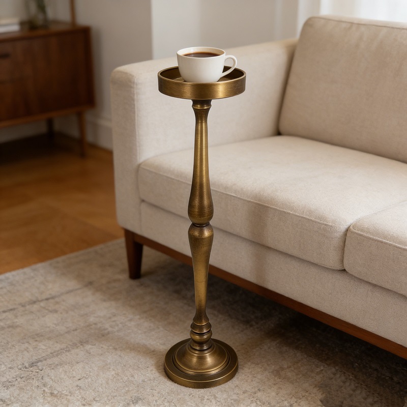 Outdoor Furniture Legs - Mesa Redonda Pequena de Ferro Americano