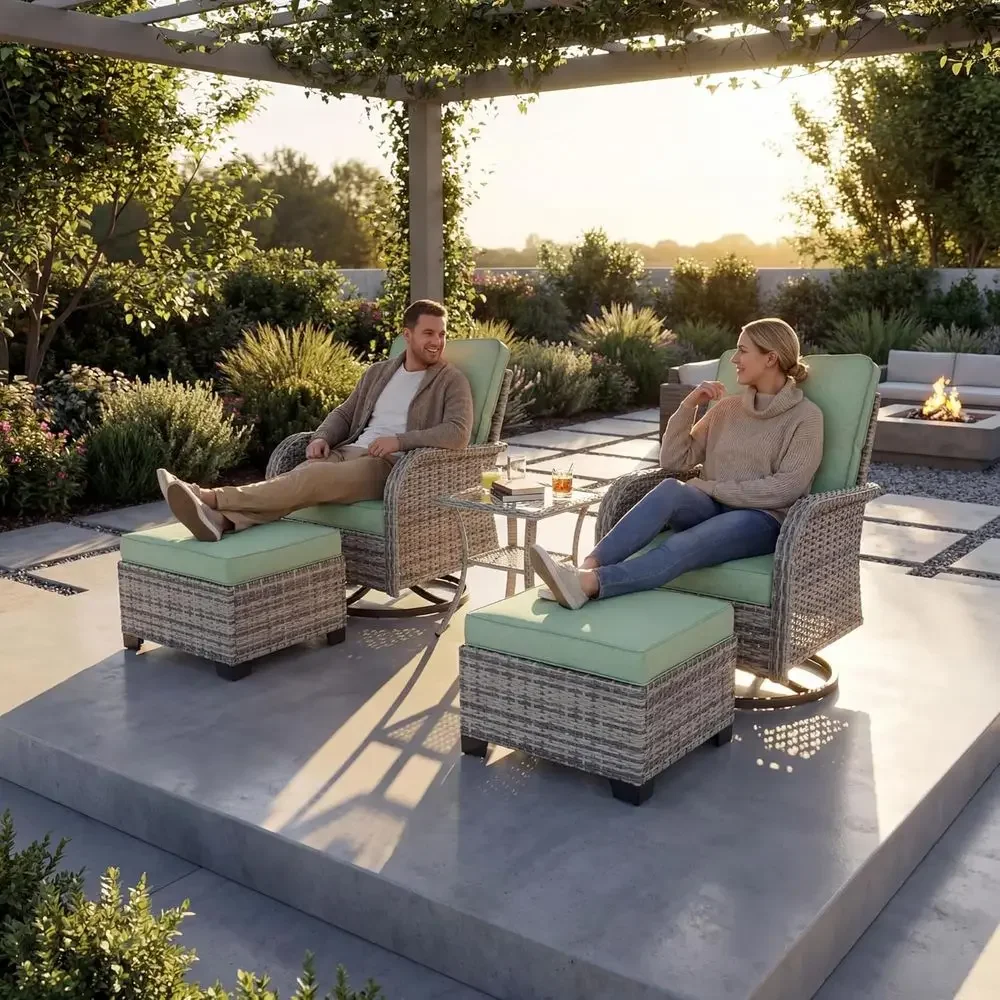 Outdoor Furniture Green - Conjunto de Móveis para Pátio Externo: