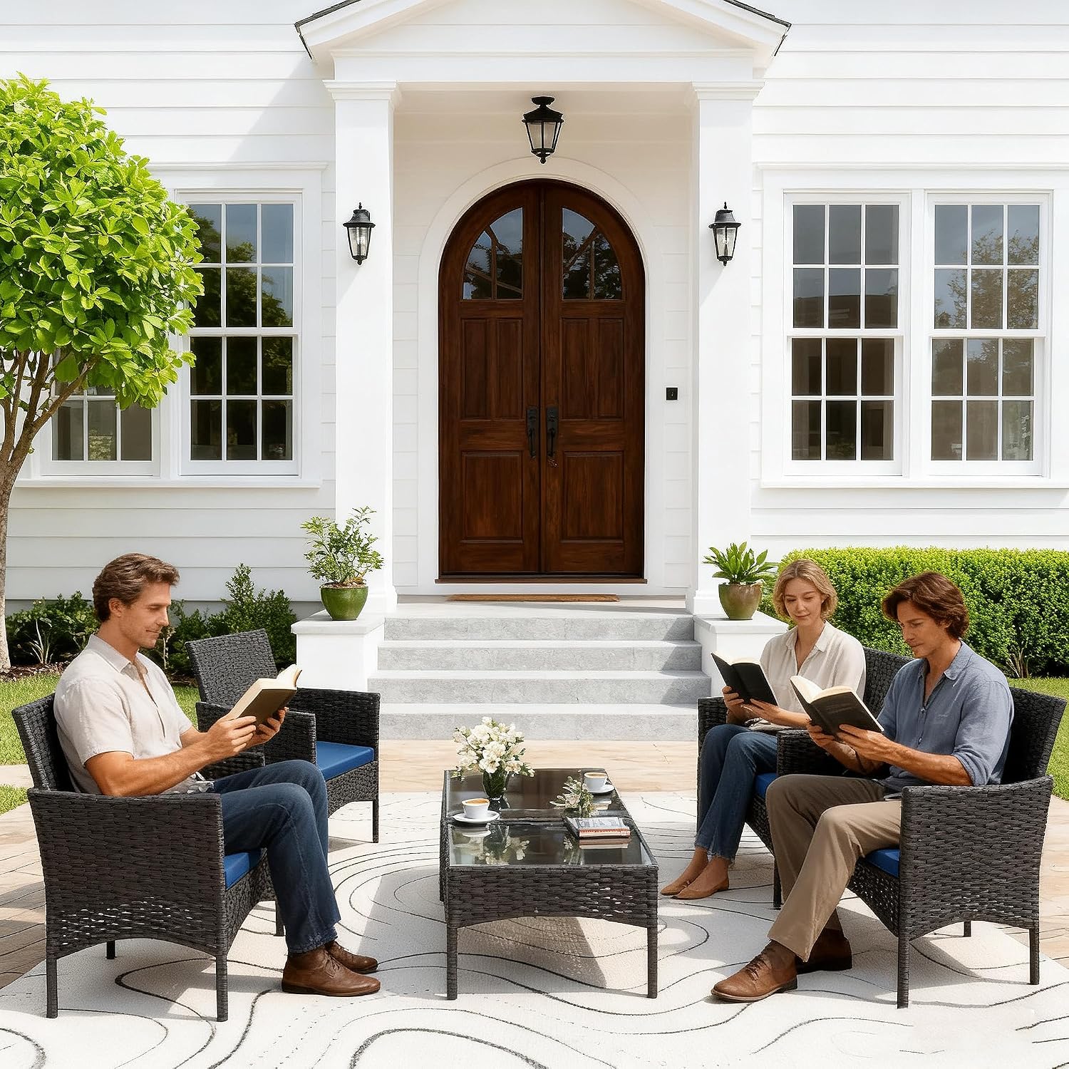 Conjunto de Móveis para Pátio  - Outdoor Furniture Loveseat avaliação e preço