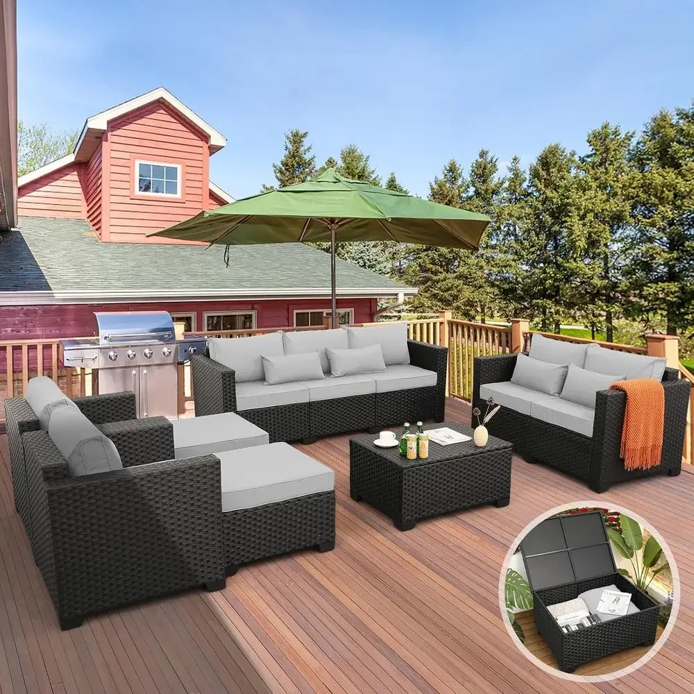 Conjunto de Móveis de Jardim e - Outdoor Furniture Grey avaliação e preço