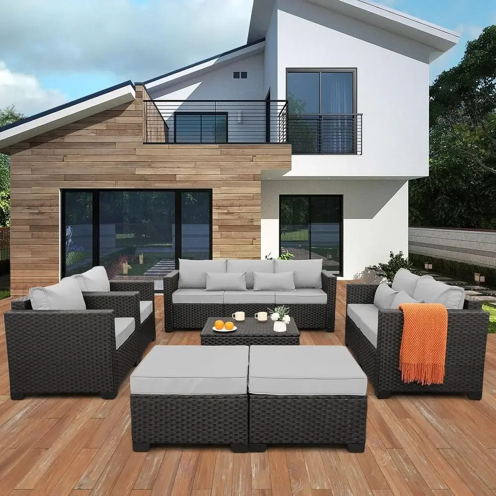 Conjunto de Móveis de Jardim e - Outdoor Furniture Grey avaliação e preço