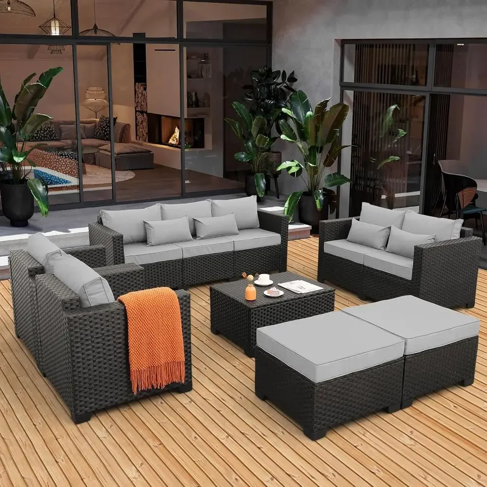 Conjunto de Móveis de Jardim e - Outdoor Furniture Grey avaliação e preço