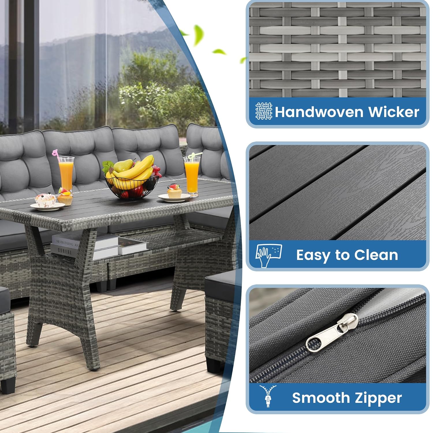 Conjunto de móveis para pátio  - Outdoor Furniture Grey avaliação e preço