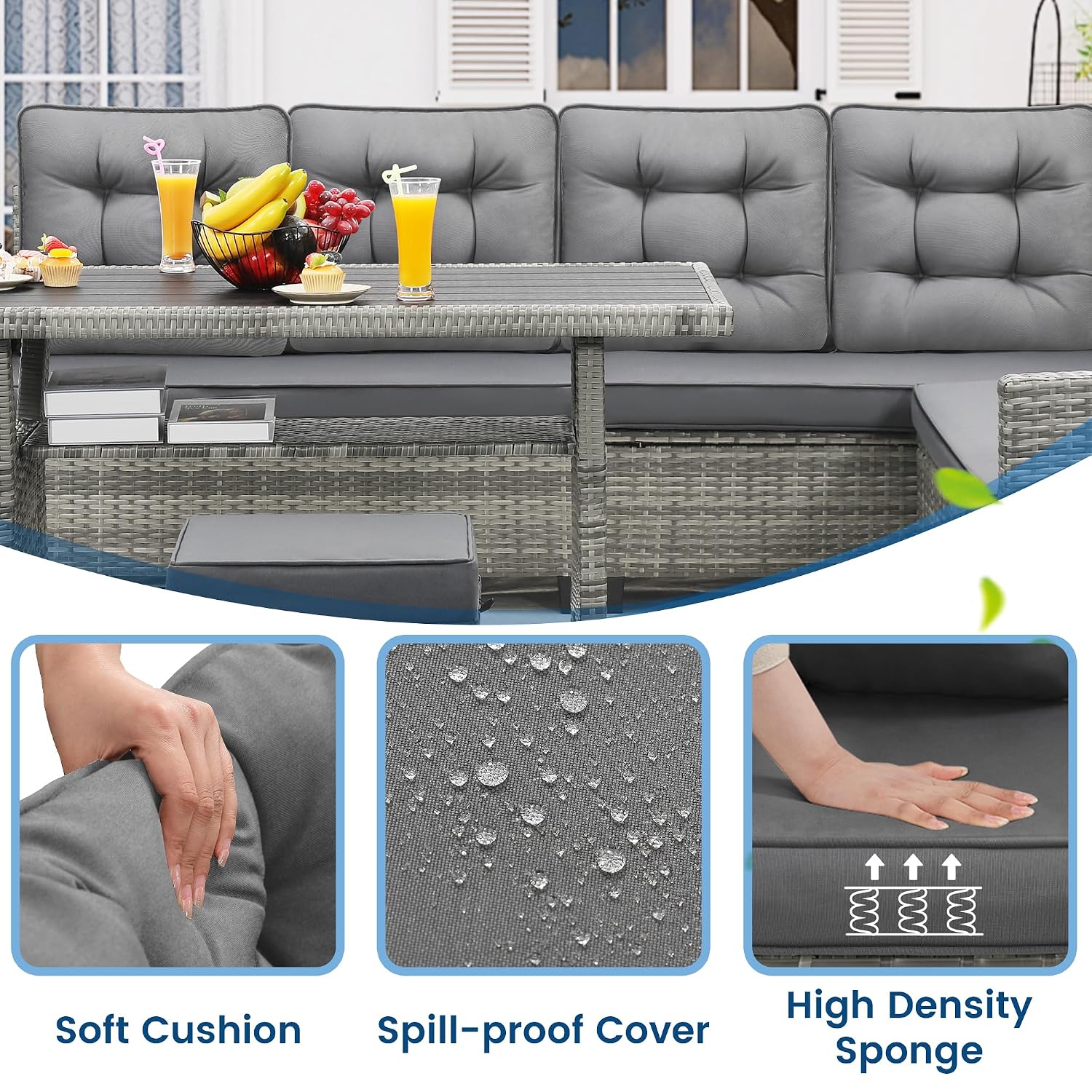Conjunto de móveis para pátio  - Outdoor Furniture Grey avaliação e preço