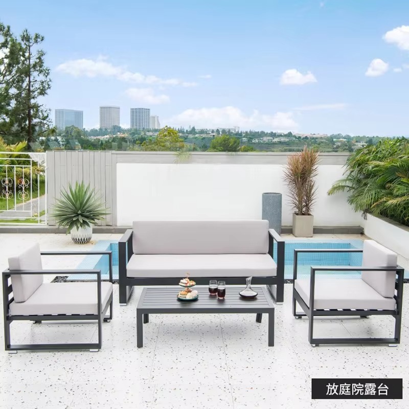 Conjunto de Móveis de Metal pa - Outdoor Furniture Loveseat avaliação e preço