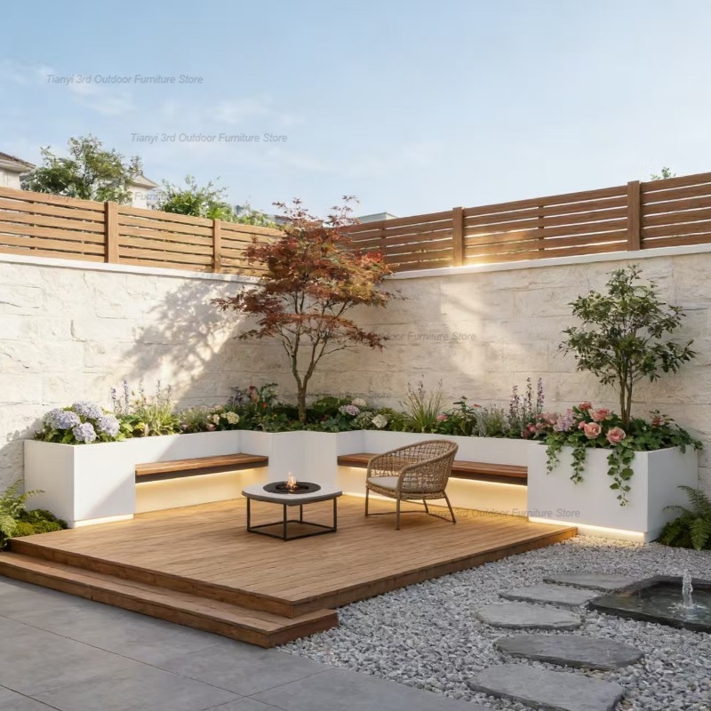 Assento para Plantas em Ferro  - Outdoor Furniture Rocking Chair avaliação e preço