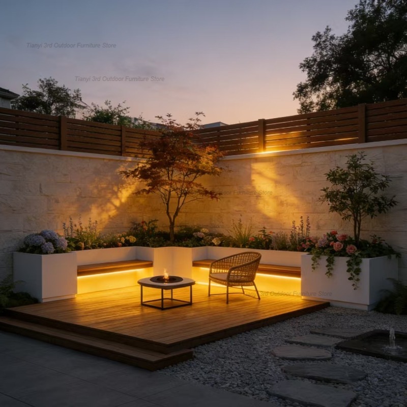 Assento para Plantas em Ferro  - Outdoor Furniture Rocking Chair avaliação e preço