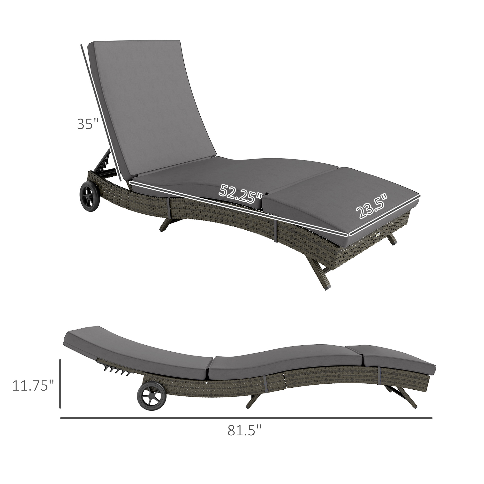 Cadeira de Descanso Reclinável - Outdoor Furniture Grey avaliação e preço