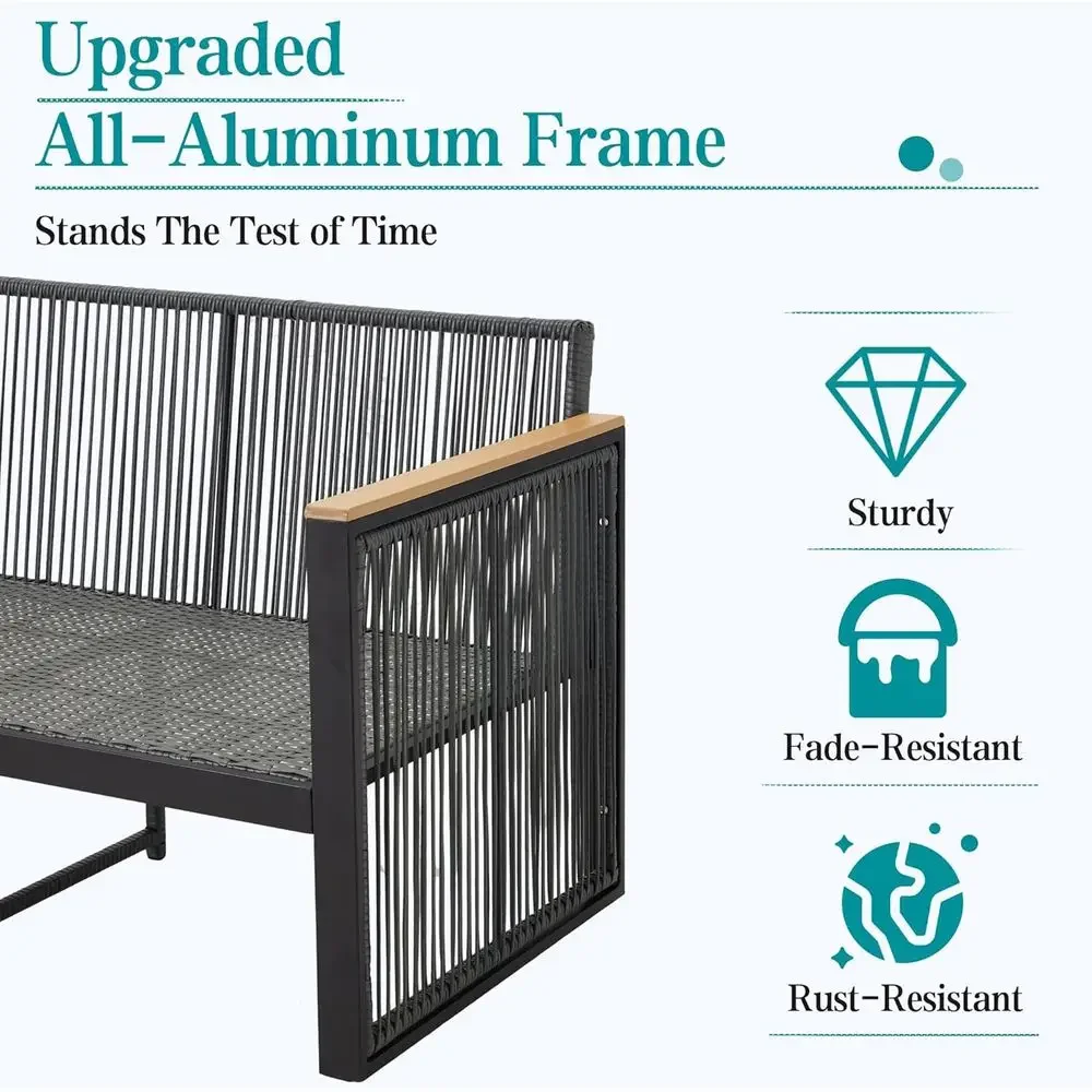 Conjunto de Móveis de Jardim e - Outdoor Furniture Loveseat avaliação e preço