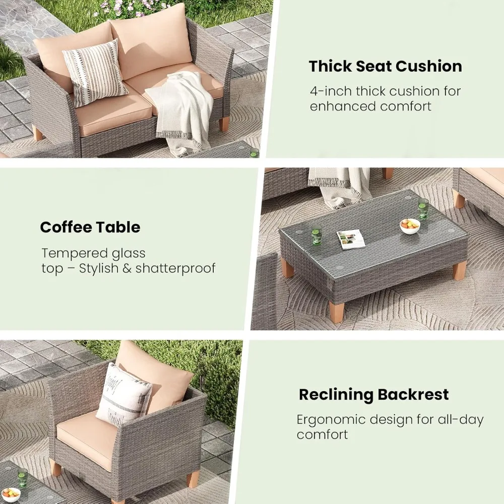 Conjunto de móveis de pátio de - Outdoor Furniture Loveseat avaliação e preço