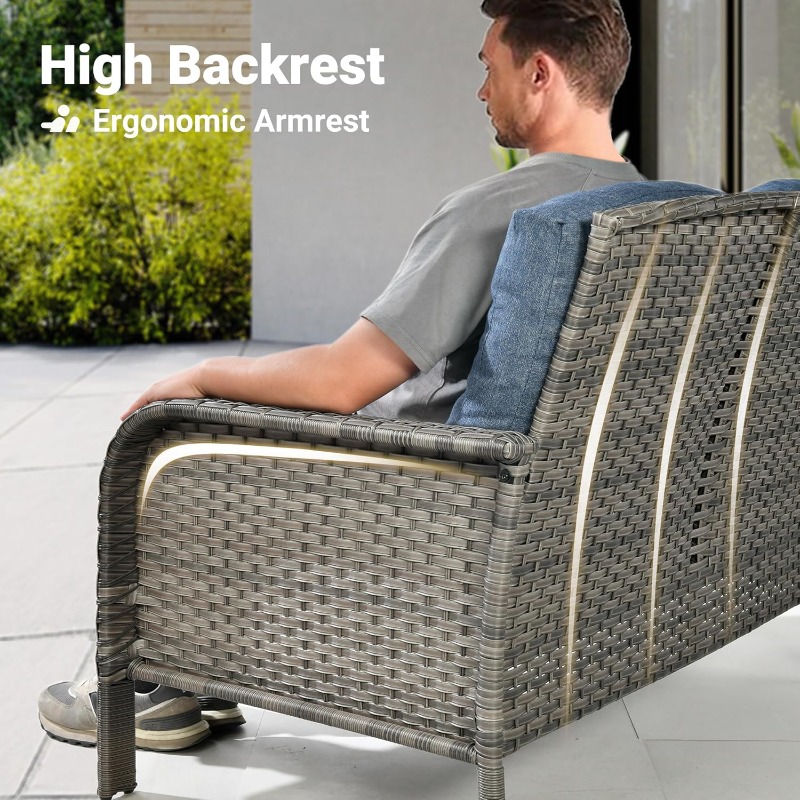 Conjunto de Móveis para Pátio  - Outdoor Furniture Loveseat avaliação e preço