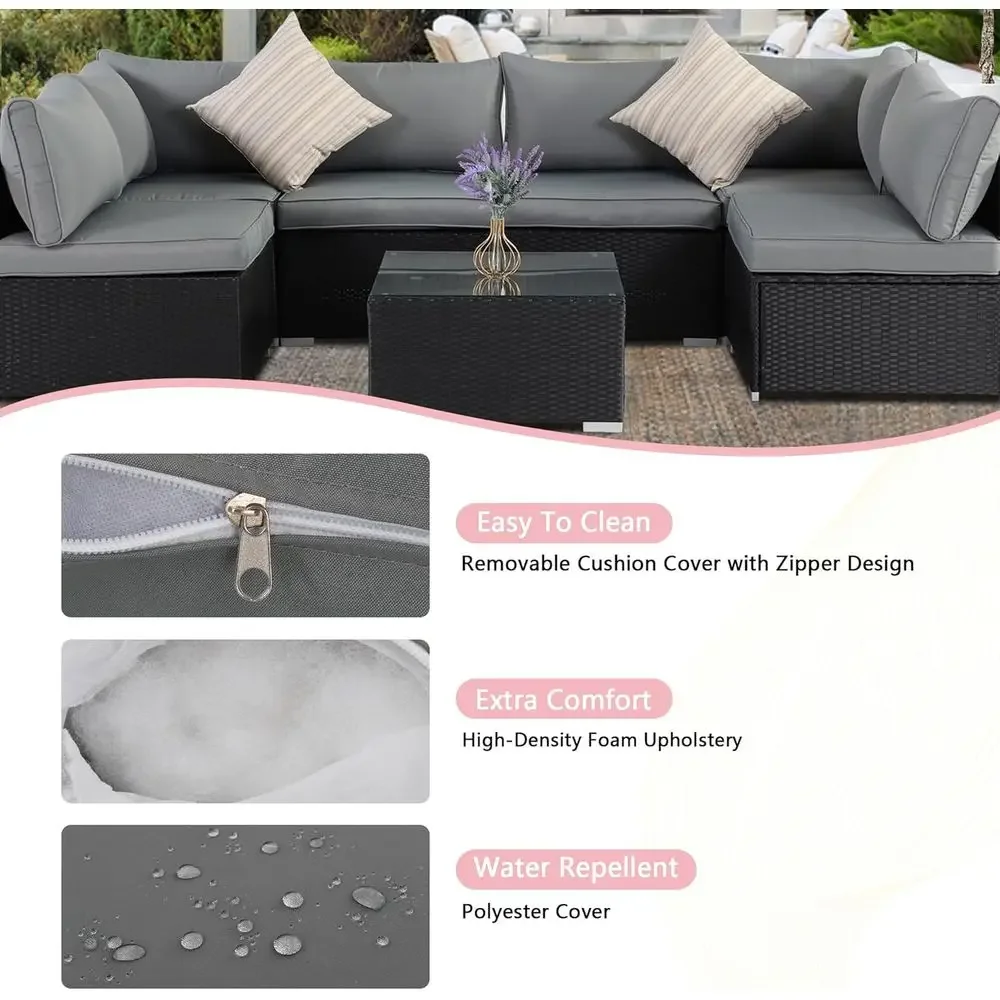 Conjunto de móveis de vime par - Outdoor Furniture Grey avaliação e preço