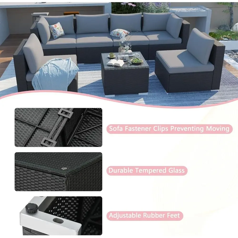 Conjunto de móveis de vime par - Outdoor Furniture Grey avaliação e preço