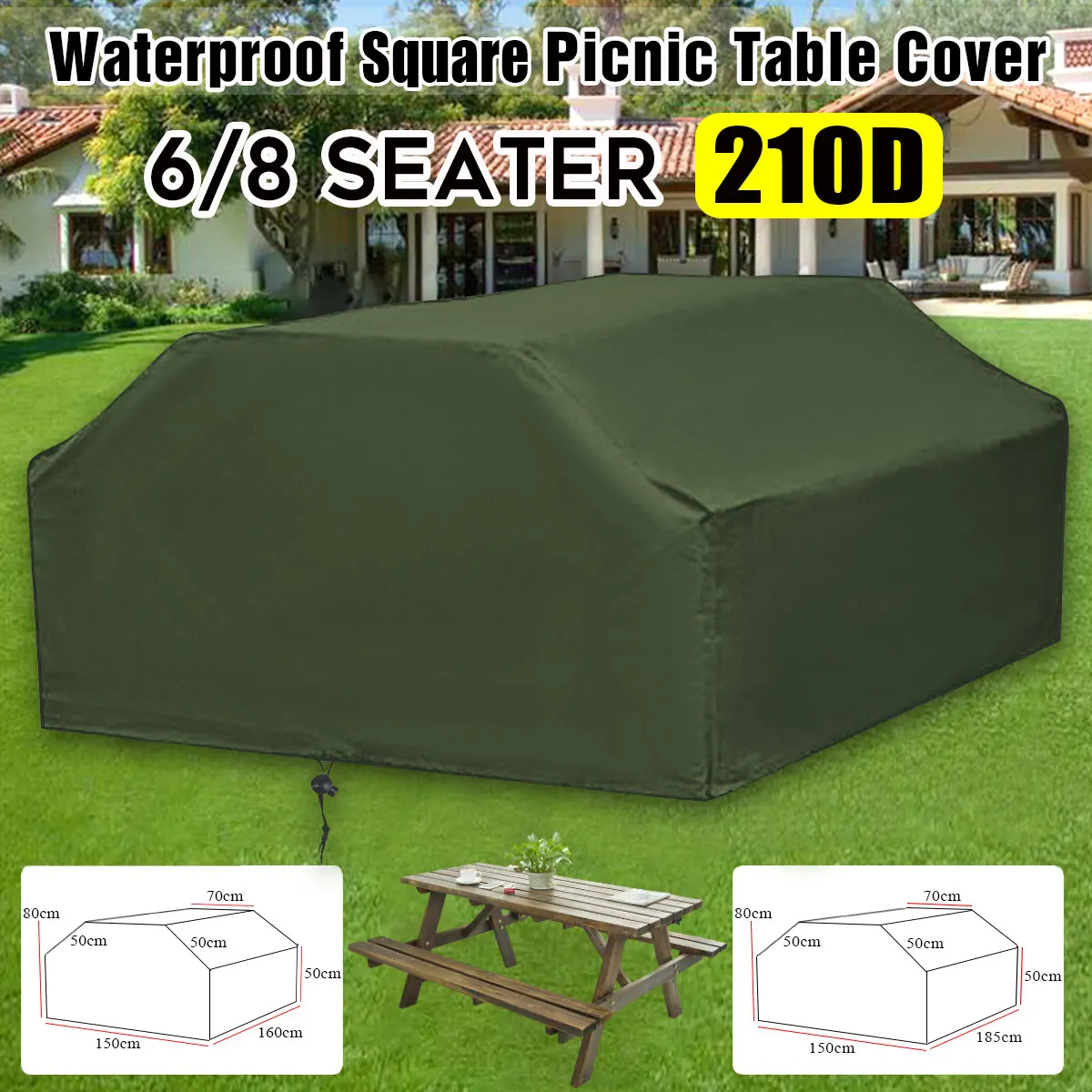 Toalha de Mesa Elástica e Capa - Outdoor Furniture Grey avaliação e preço