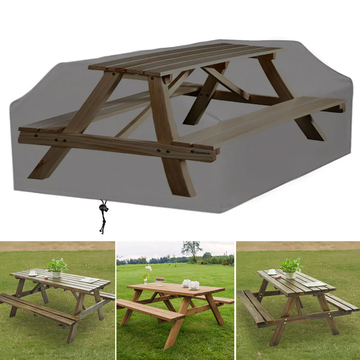 Toalha de Mesa Elástica e Capa - Outdoor Furniture Grey avaliação e preço