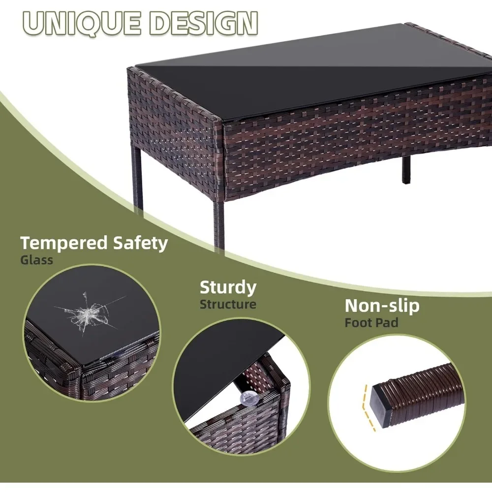 Conjunto de 4 peças conjuntos  - Outdoor Furniture Loveseat avaliação e preço