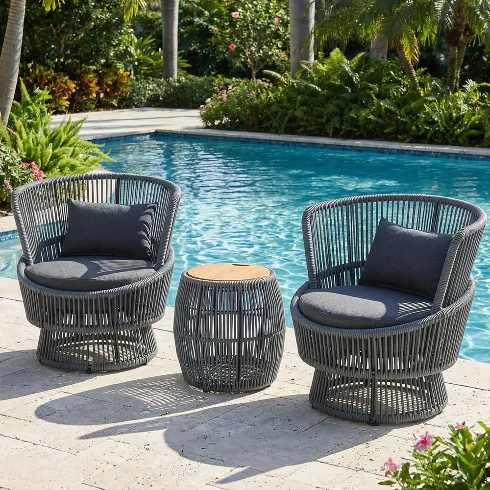 Conjunto de 2 Peças de Cadeira - Outdoor Furniture Grey avaliação e preço
