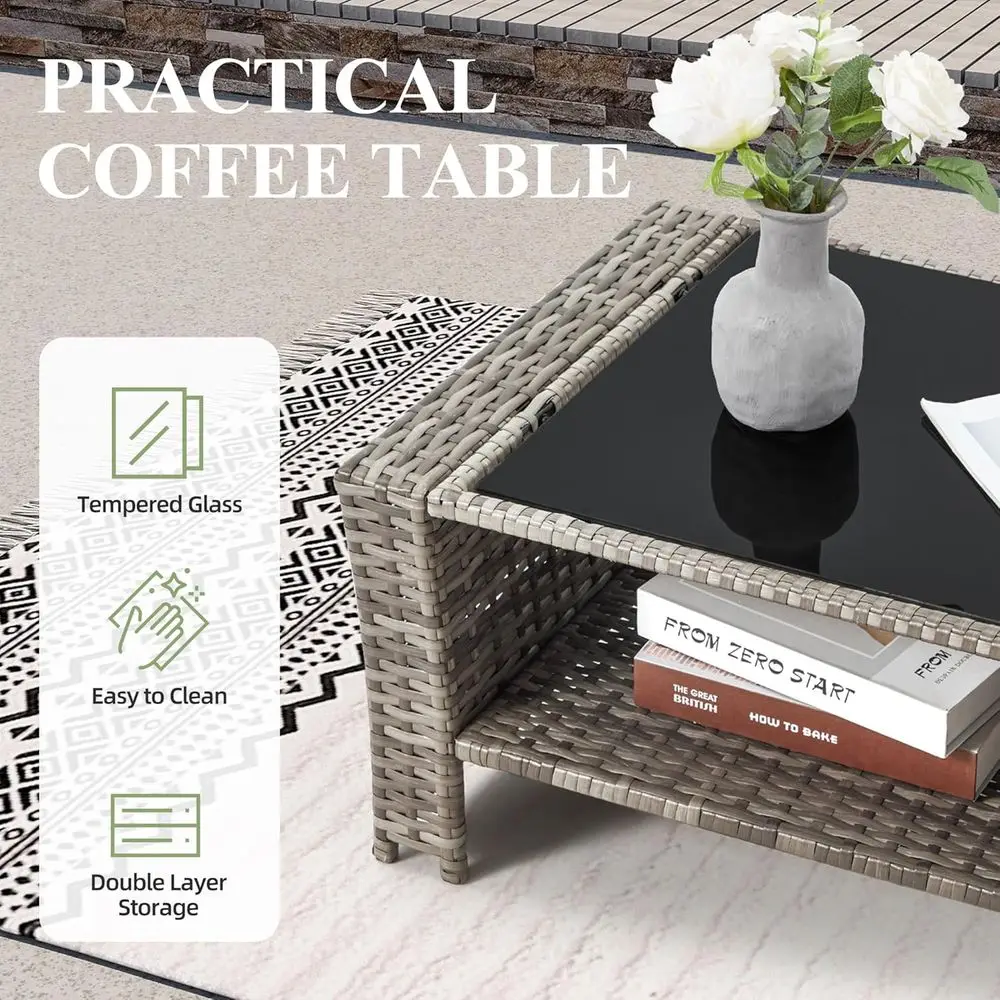 Conjunto de Móveis de Pátio Ex - Outdoor Furniture Grey avaliação e preço