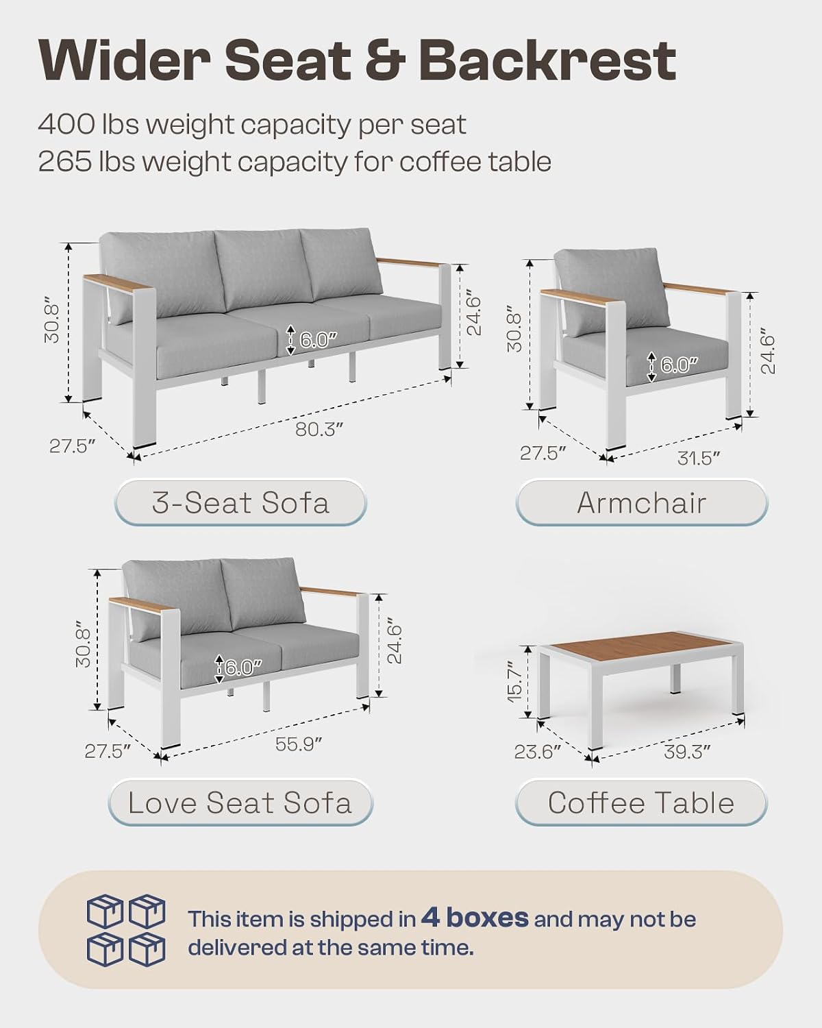 Sofá de Alumínio para Exterior - Outdoor Furniture Loveseat avaliação e preço