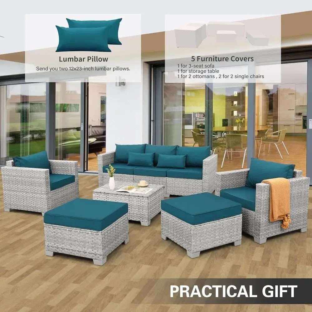 Conjunto de Móveis de Jardim e - Outdoor Furniture Grey avaliação e preço