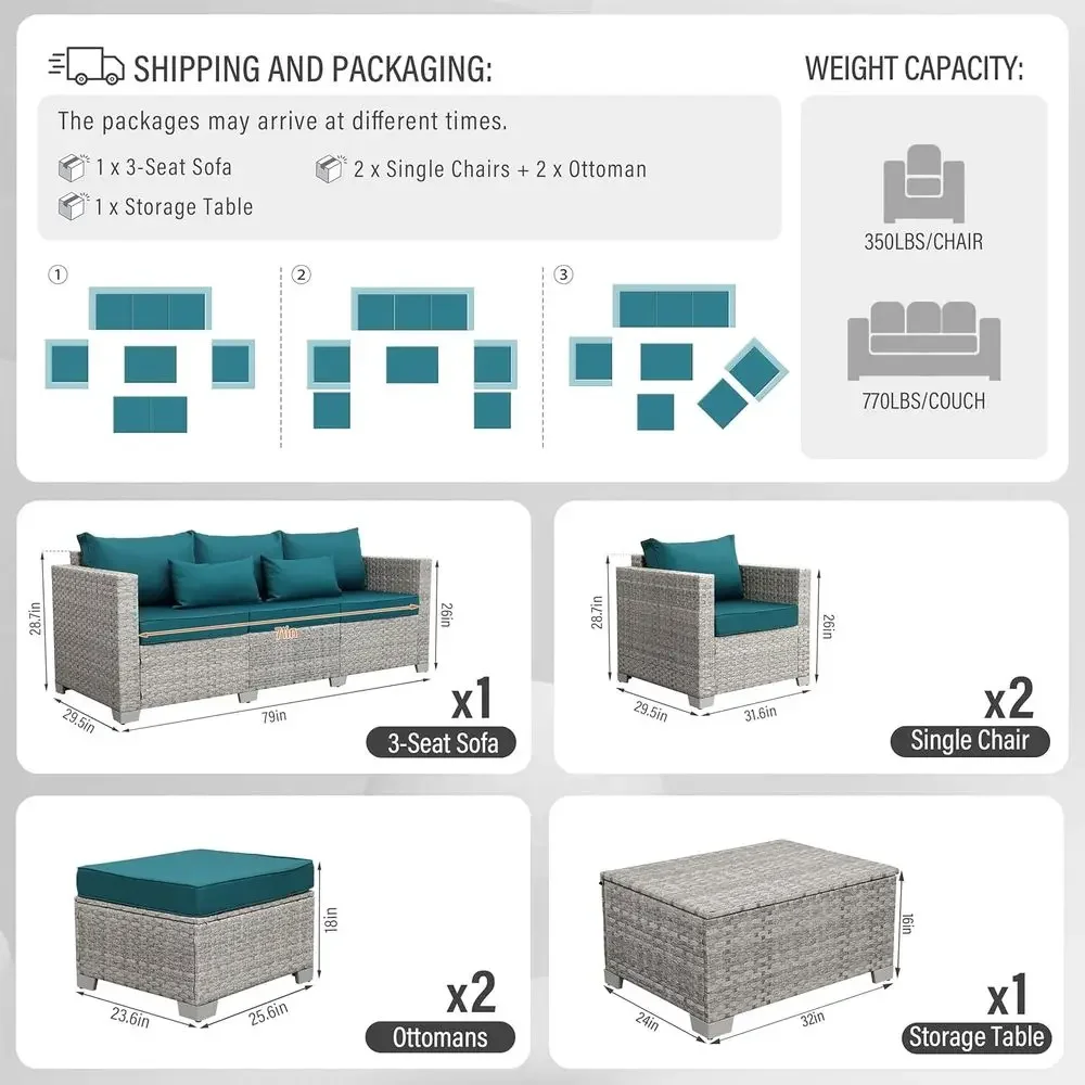 Conjunto de Móveis de Jardim e - Outdoor Furniture Grey avaliação e preço