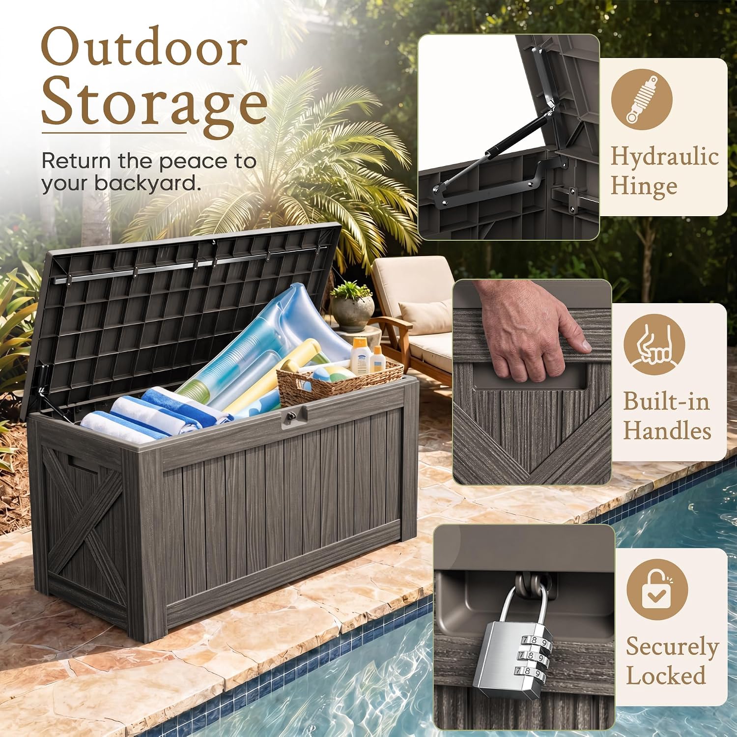 Armário de Armazenamento Exter - Outdoor Furniture Wood avaliação e preço