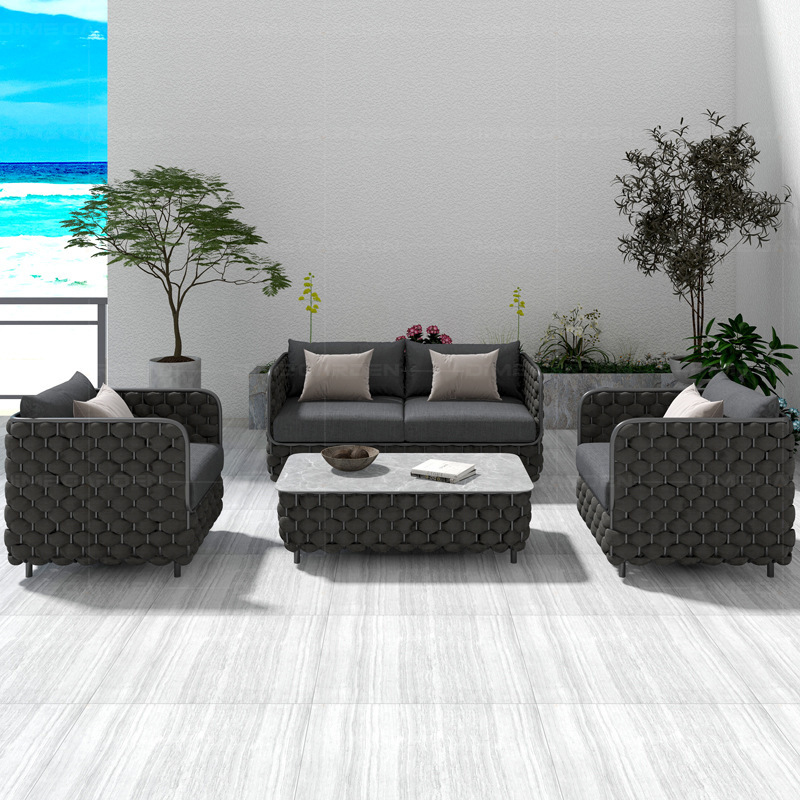 Conjunto de Sofá de Rattan par - Outdoor Furniture Grey avaliação e preço