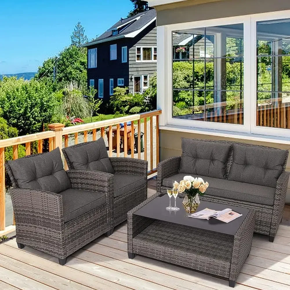 Conjunto de Móveis para Pátio  - Outdoor Furniture Grey avaliação e preço