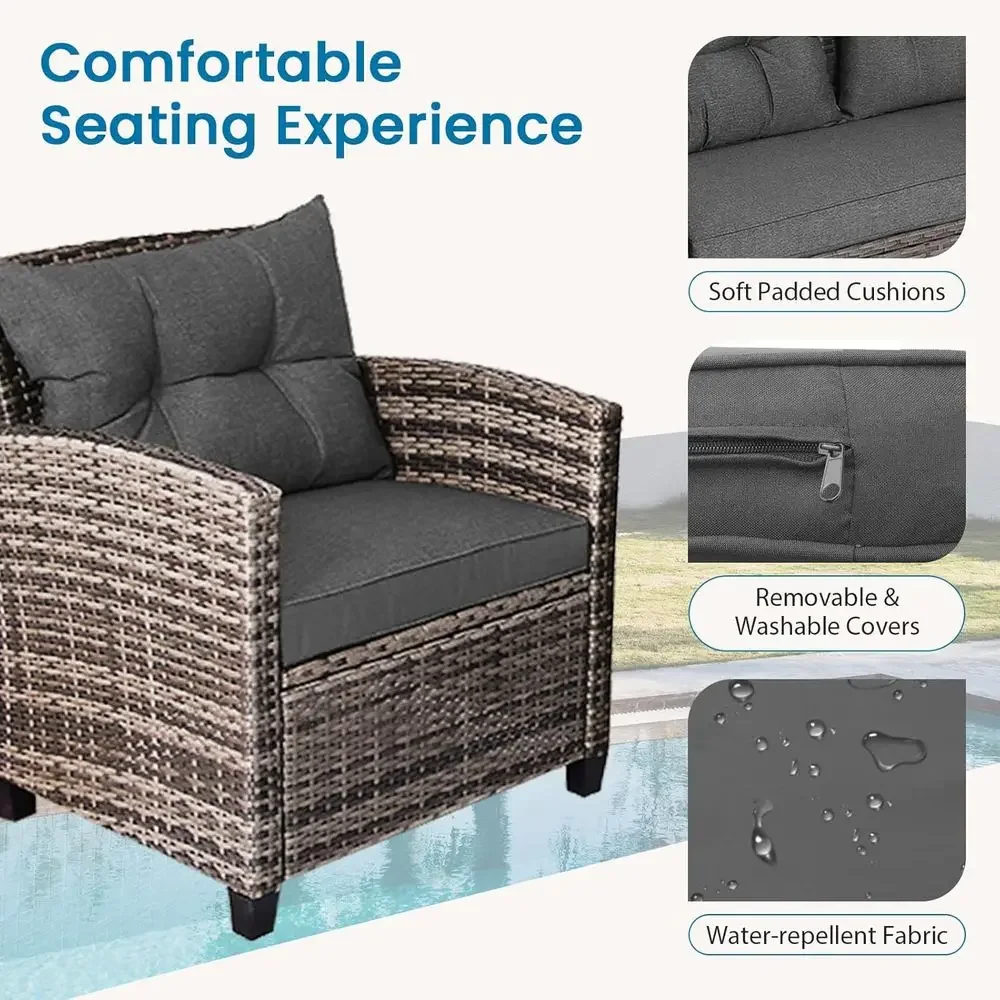 Conjunto de Móveis para Pátio  - Outdoor Furniture Grey avaliação e preço