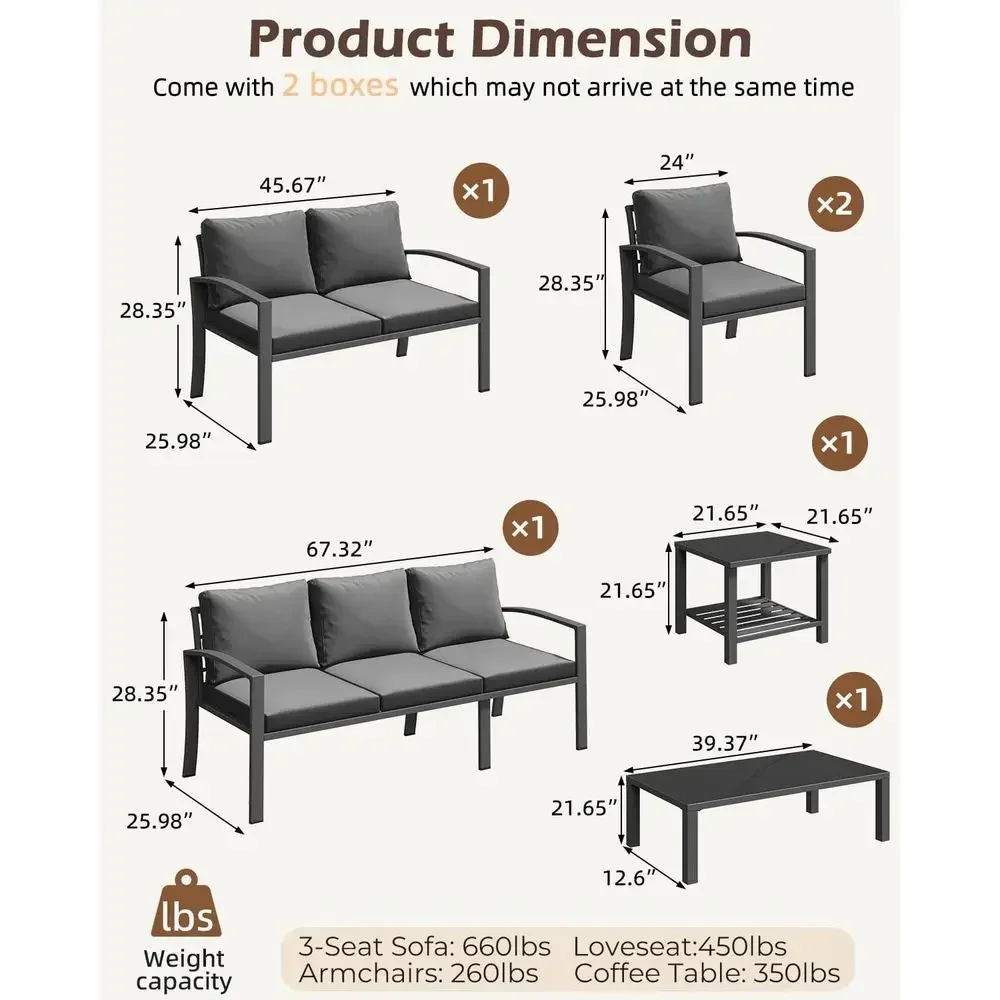Conjunto de móveis para pátio  - Outdoor Furniture Grey avaliação e preço