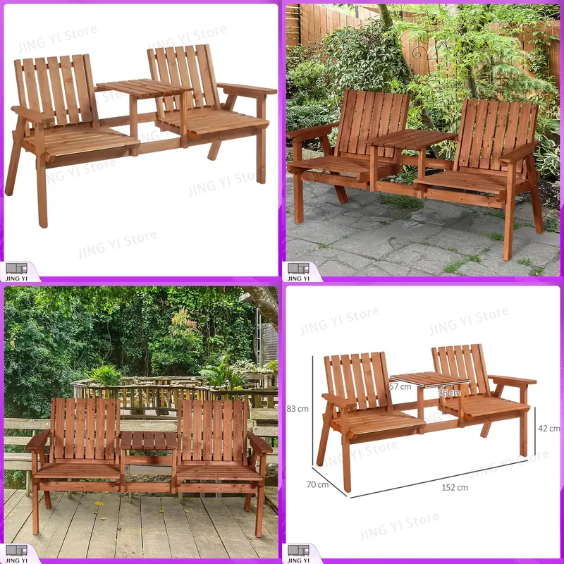 Banco de Jardim de Madeira par - Outdoor Furniture Loveseat avaliação e preço
