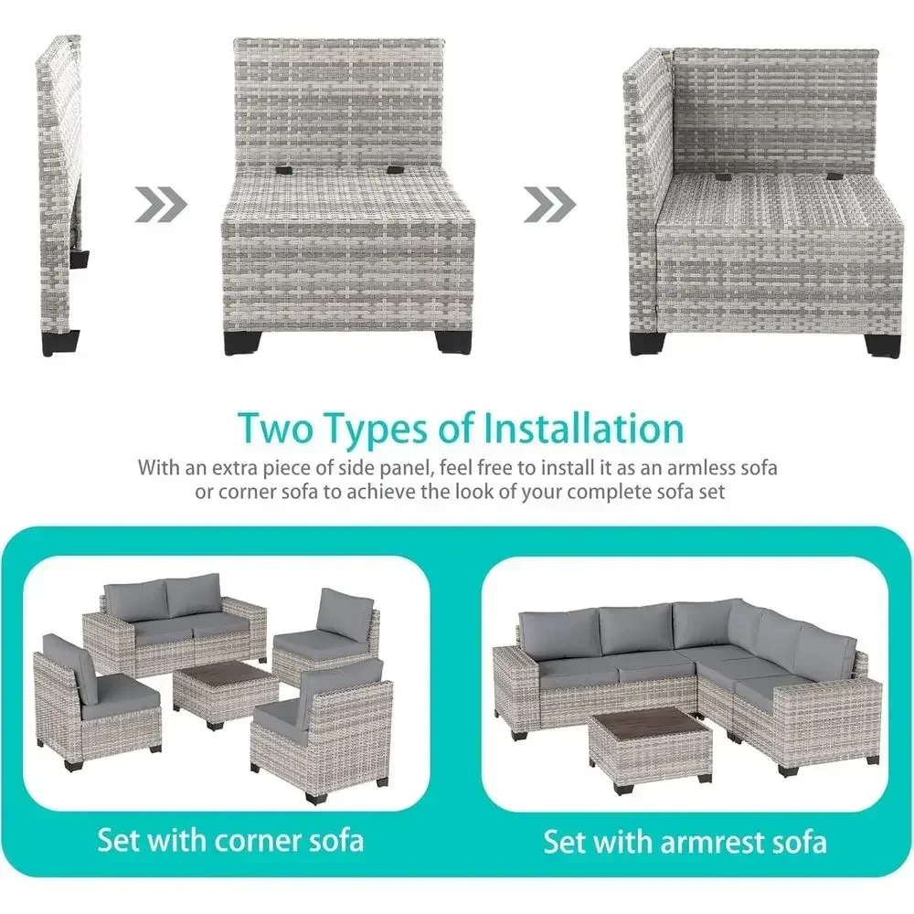Conjunto de Móveis de Patio em - Outdoor Furniture Grey avaliação e preço