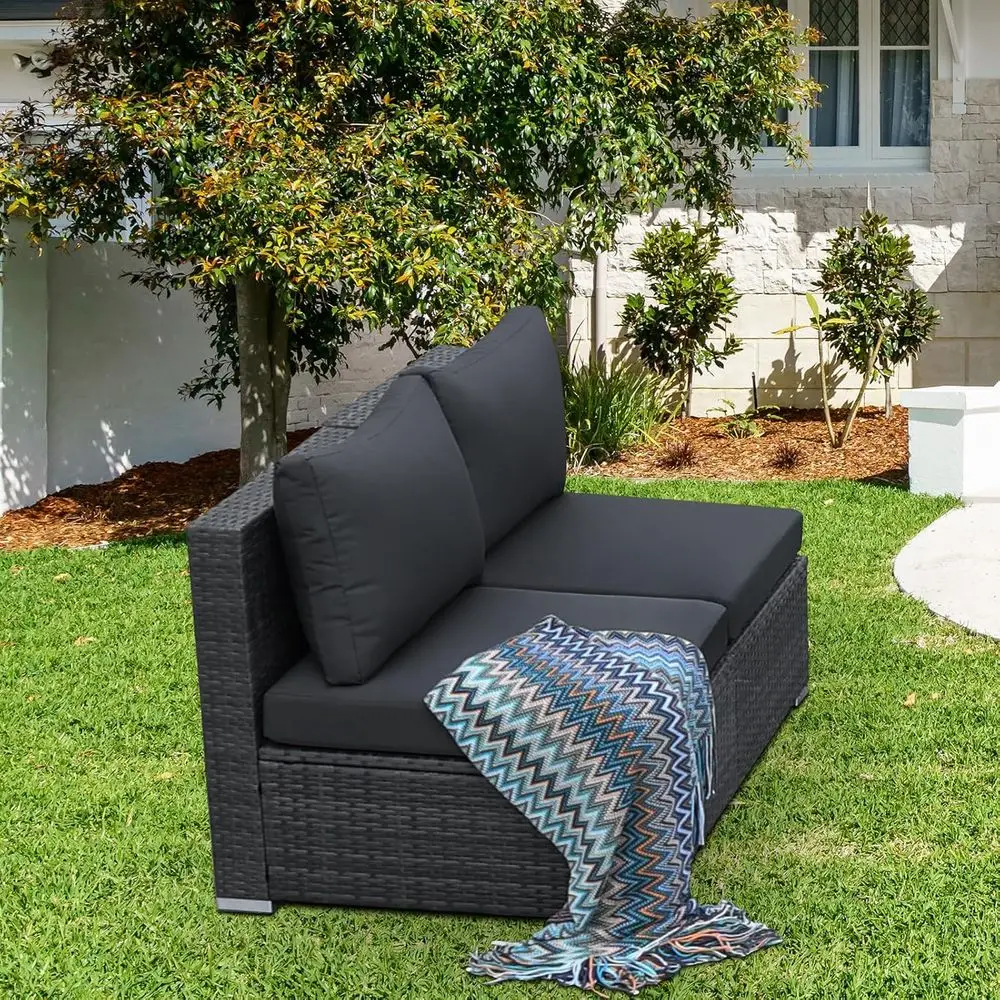 Conjunto de Móveis de Rattan p - Outdoor Furniture Grey avaliação e preço