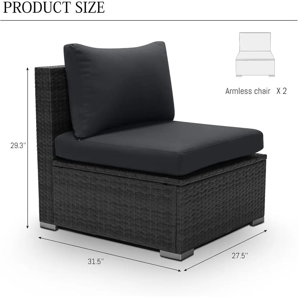Conjunto de Móveis de Rattan p - Outdoor Furniture Grey avaliação e preço
