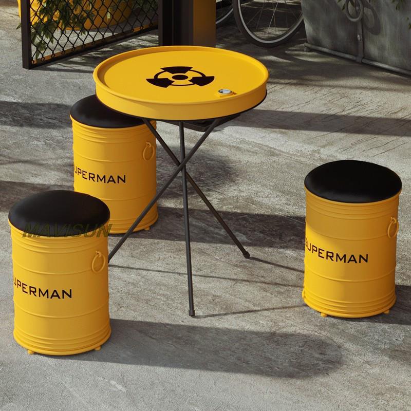 Creative Wrought Iron Oil Drum - Outdoor Furniture Oil avaliação e preço
