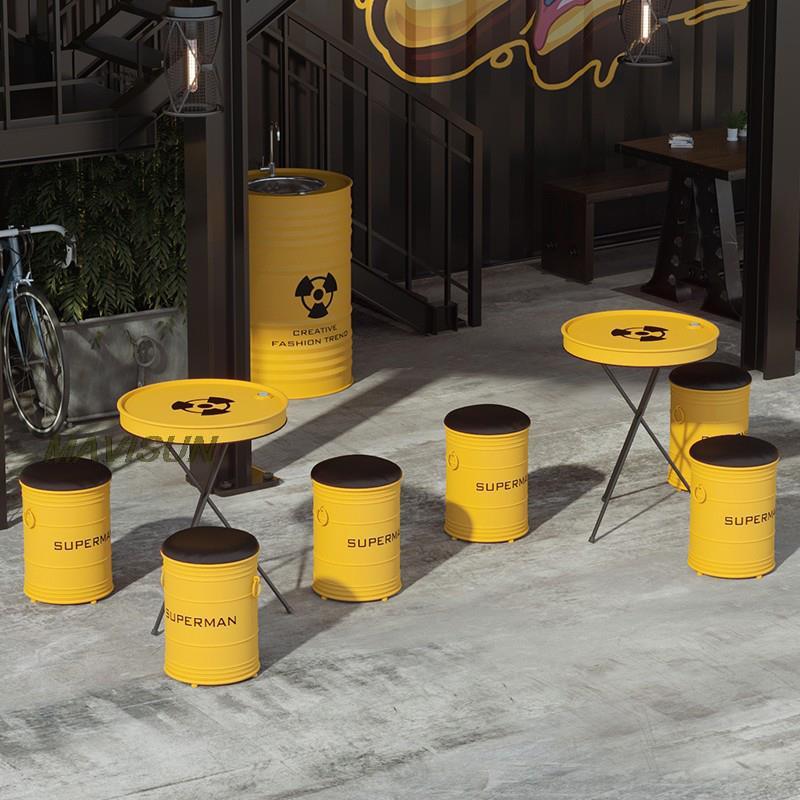 Creative Wrought Iron Oil Drum - Outdoor Furniture Oil avaliação e preço
