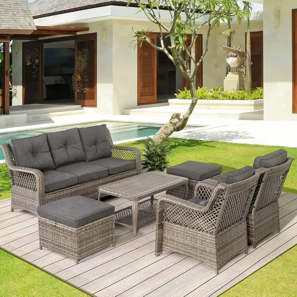 Conjunto de Móveis de Jardim e - Outdoor Furniture Grey avaliação e preço
