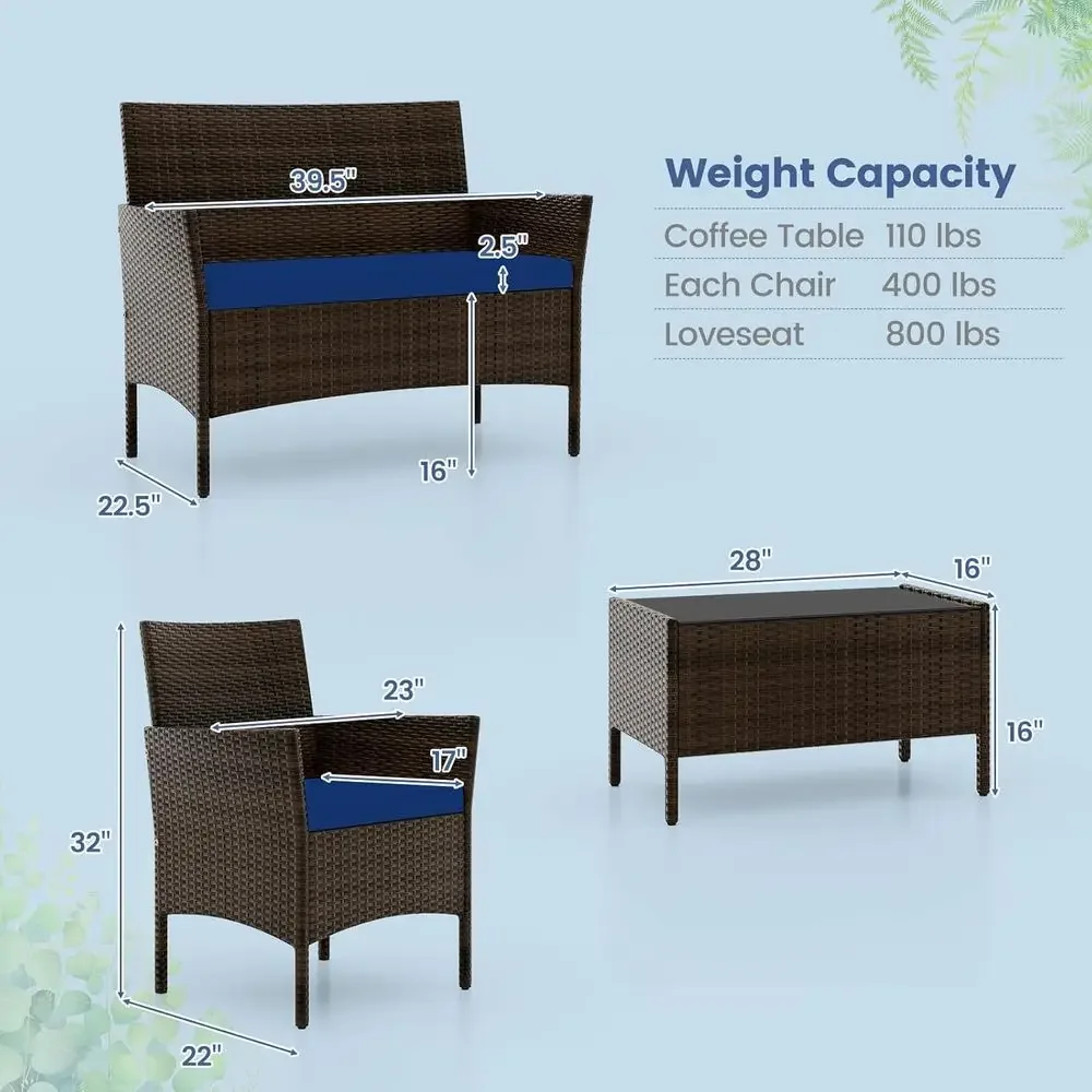 Conjunto de Móveis para Pátio  - Outdoor Furniture Loveseat avaliação e preço